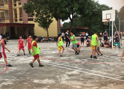  thi đấu môn Bóng rổ HKPĐ huyện Gia Lâm lần thứ XI năm học 2020 - 2021